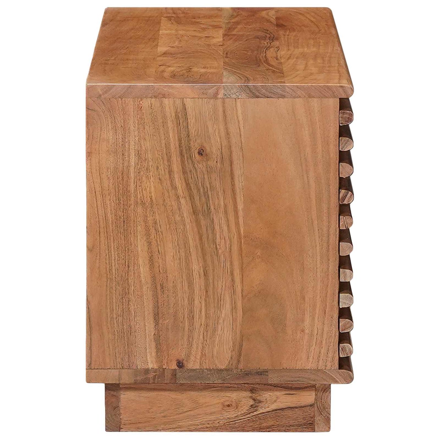 TV-skab med opbevaring med dør Naturfarvet 90 x 30 x 40 cm