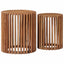 Håndlavet sidebord sæt 2 pcs Teakbrun 40 x 40 x 45 cm