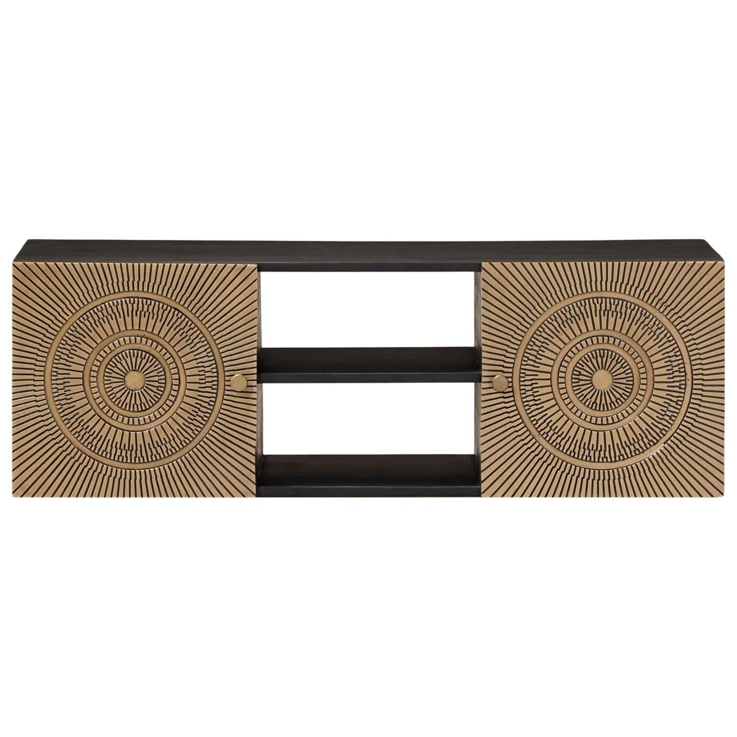 TV-skab med hylde med opbevaring Messing 105 x 30 x 35 cm