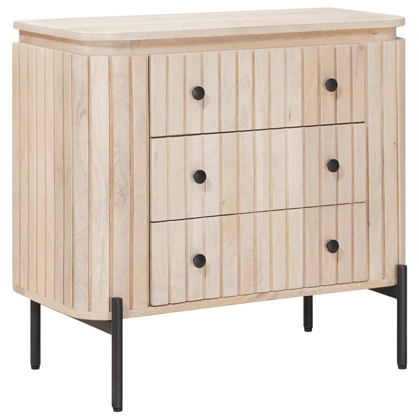 Skuffeskab 70 x 30 x 65 cm Massivt Mango Træ og Ingeniørtræ