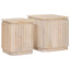 Håndlavet sidebord sæt 2 pcs Hvid 45 x 45 x 45 cm