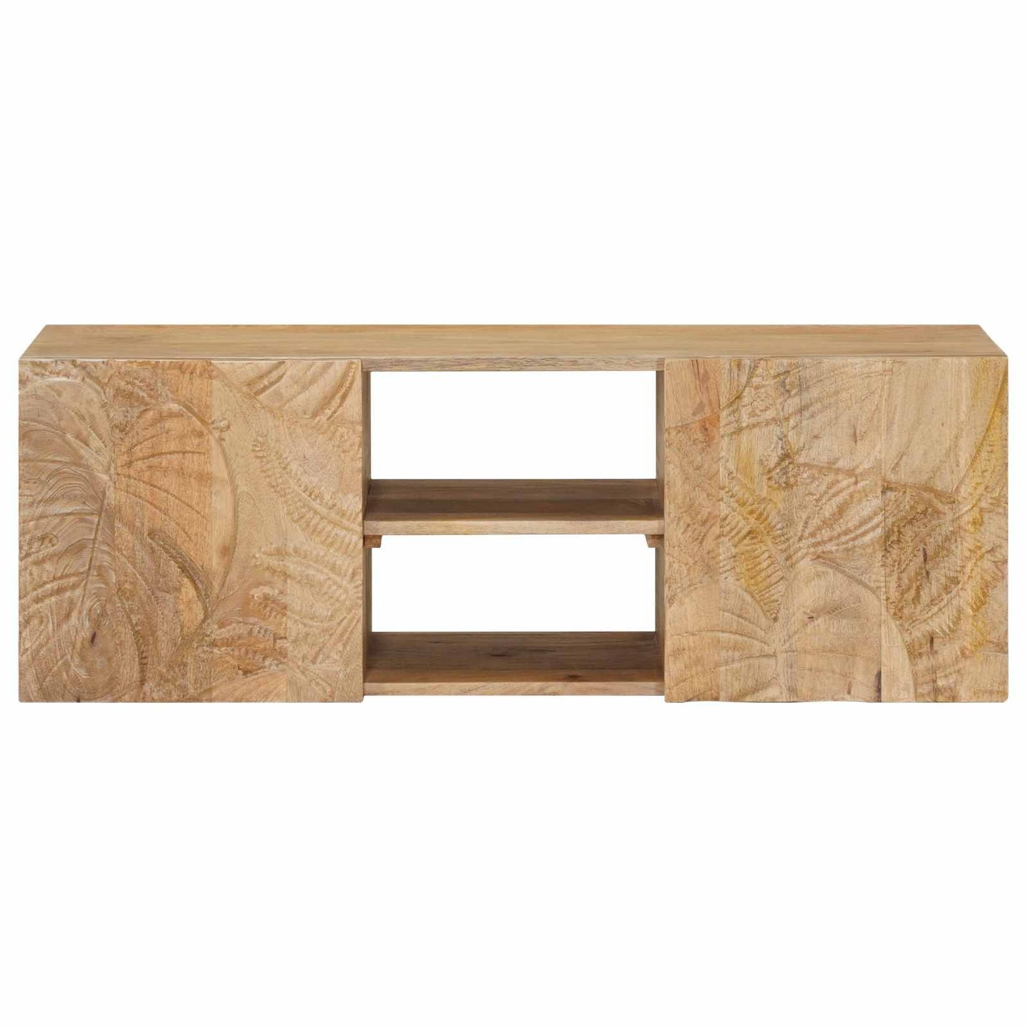 Væg TV Skab 100 x 30 x 35 cm Massivt Mango Træ og Ingeniørtræ