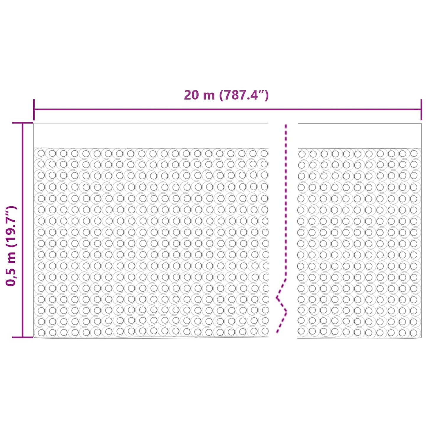 Dimpled Drænplade 2 pcs Sort 0,5 x 20 m HDPE