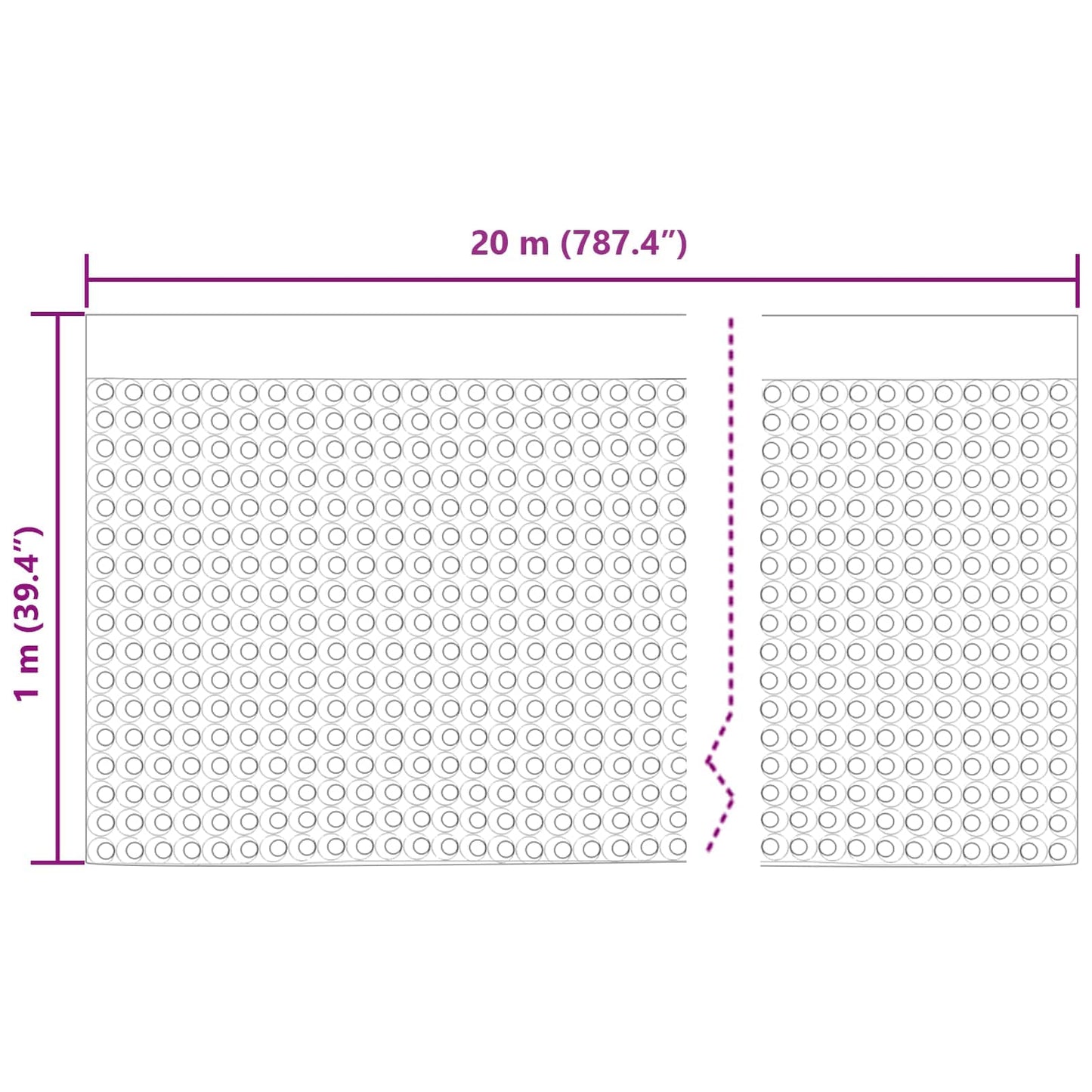 Dimpled Drænplade 2 pcs Sort 1 x 20 m HDPE