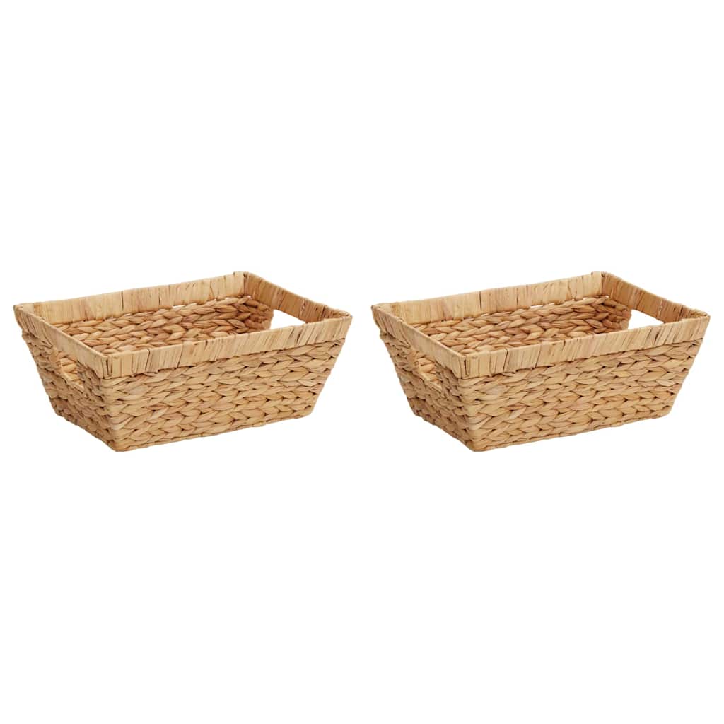 Opbevaringskurve 2 pcs Naturfarvet 38 x 28 x 15 cm Vandhyacint