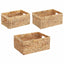 Opbevaringskurve 3 pcs Naturfarvet Vandhyacint