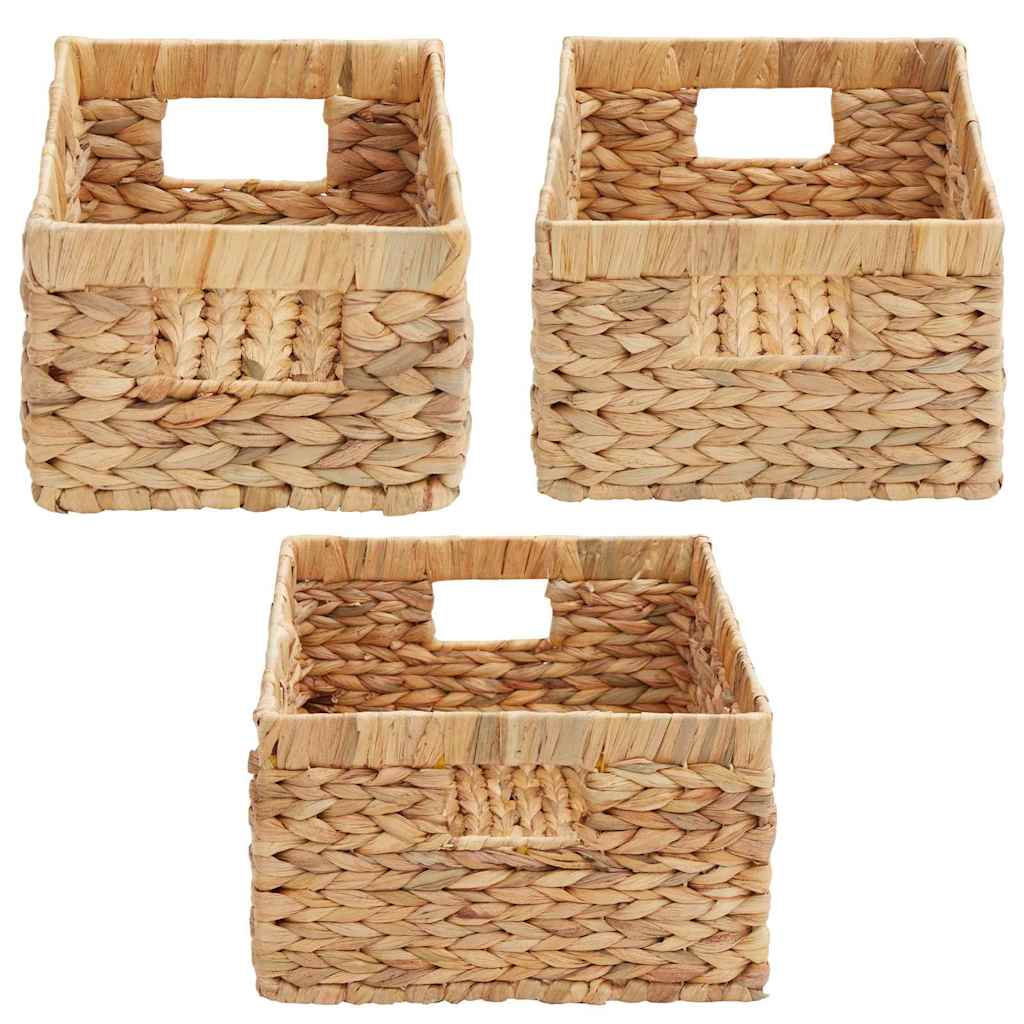 Opbevaringskurve 3 pcs Naturfarvet Vandhyacint
