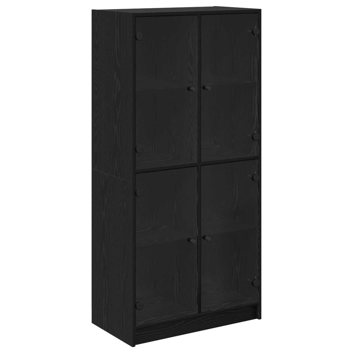 Highboard Sort eg 68 x 37 x 142 cm Konstrueret træ