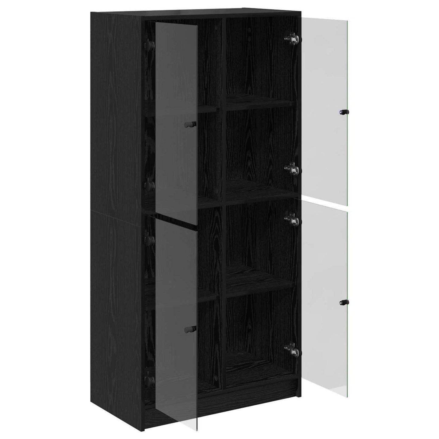 Highboard Sort eg 68 x 37 x 142 cm Konstrueret træ