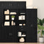 Highboard med skuffe Sort eg 45 x 42,5 x 185 cm Konstrueret træ