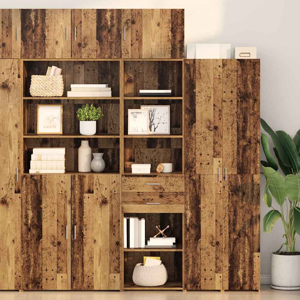 Highboard Gammelt træ 50 x 42,5 x 185 cm Konstrueret træ