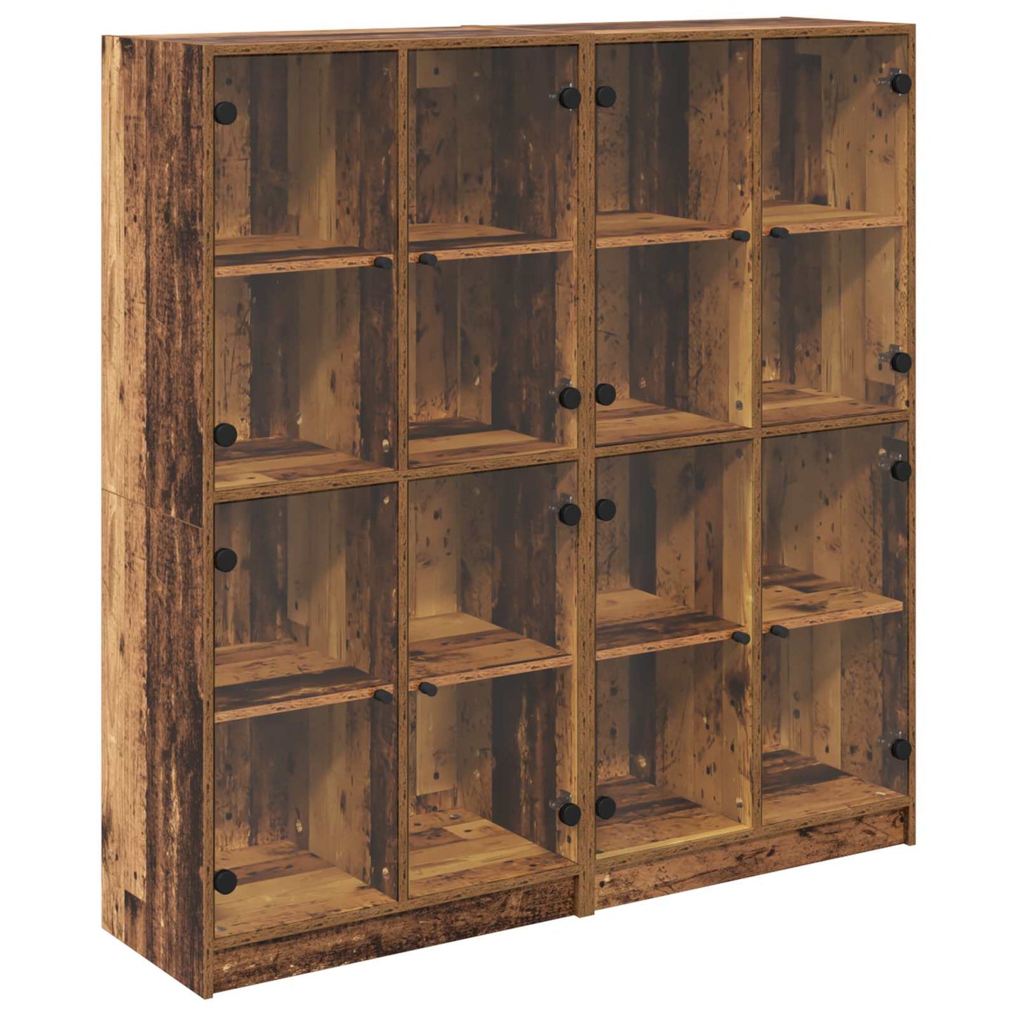 Highboard 2 pcs Gammelt træ 68 x 37 x 142 cm Konstrueret træ