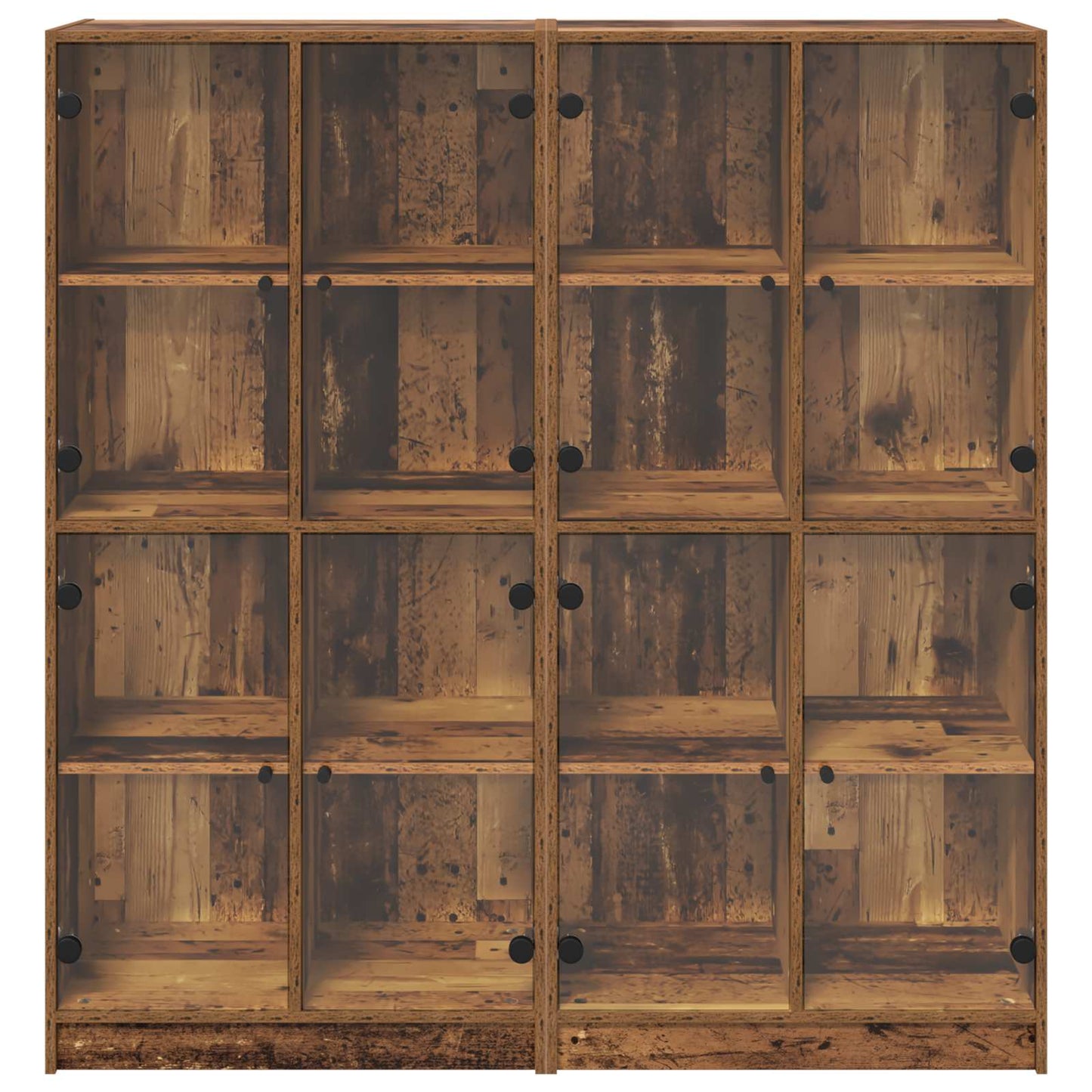 Highboard 2 pcs Gammelt træ 68 x 37 x 142 cm Konstrueret træ
