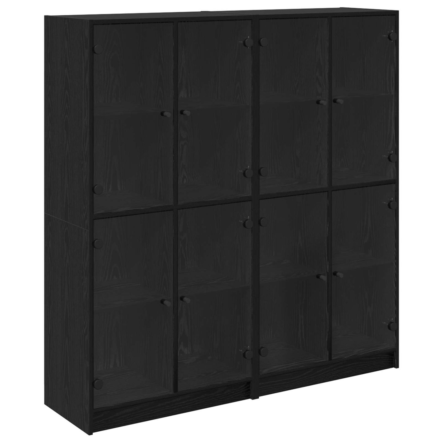 Highboard 2 stk. Sort eg 68 x 37 x 142 cm Konstrueret træ
