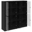 Highboard 2 stk. Sort eg 68 x 37 x 142 cm Konstrueret træ
