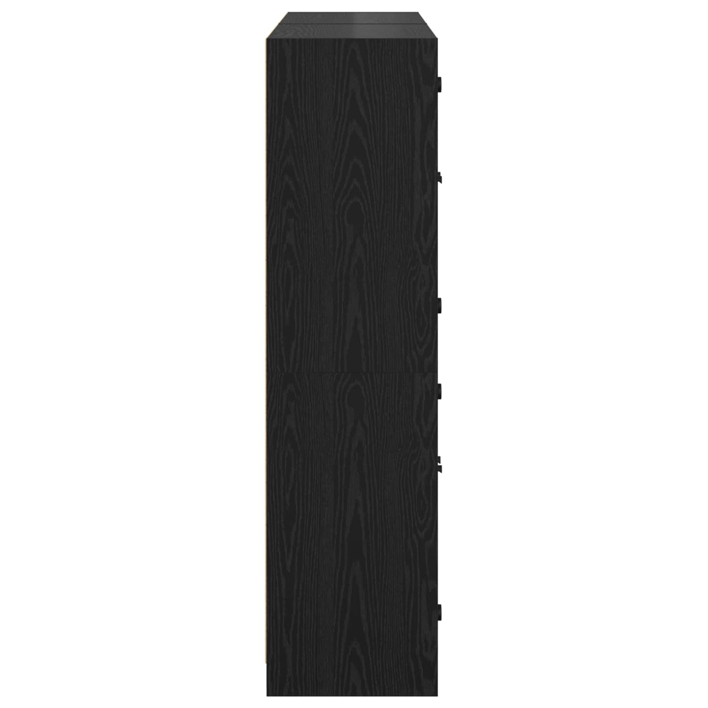 Highboard 2 stk. Sort eg 68 x 37 x 142 cm Konstrueret træ