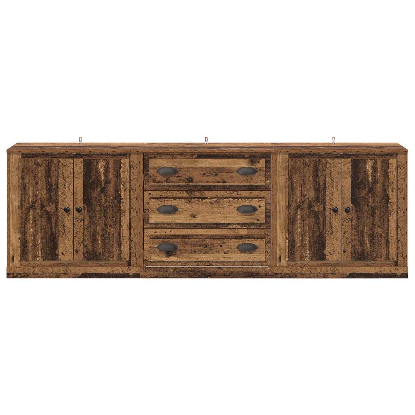 Sideboards med skuffe 3 pcs Gammelt træ 210 x 35,5 x 67,5 cm