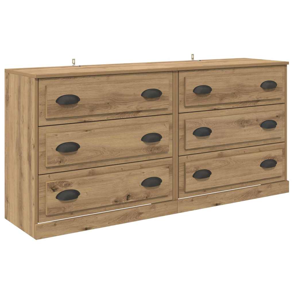 Sideboards 2 pcs Artisan Egetræ 70 x 35,5 x 67,5 cm