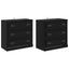 Sideboards 2 pcs Sort eg 70 x 35,5 x 67,5 cm Konstrueret træ