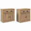 Sideboards 2 pcs Artisan Egetræ 70 x 35,5 x 67,5 cm