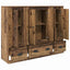 Highboard med skuffe 3 pcs Gammelt træ Konstrueret træ