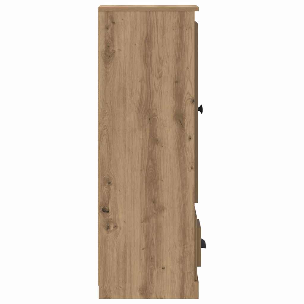 Highboard 3 pcs Artisan Egetræ 132 x 35,5 x 103,5 cm