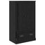 Highboard med skuffe 3 pcs Sort eg Konstrueret træ