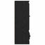 Highboard med skuffe 3 pcs Sort eg Konstrueret træ