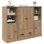 Highboard 3 pcs Artisan Egetræ 132 x 35,5 x 103,5 cm