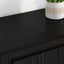 Highboard med skuffe 3 pcs Sort eg Konstrueret træ