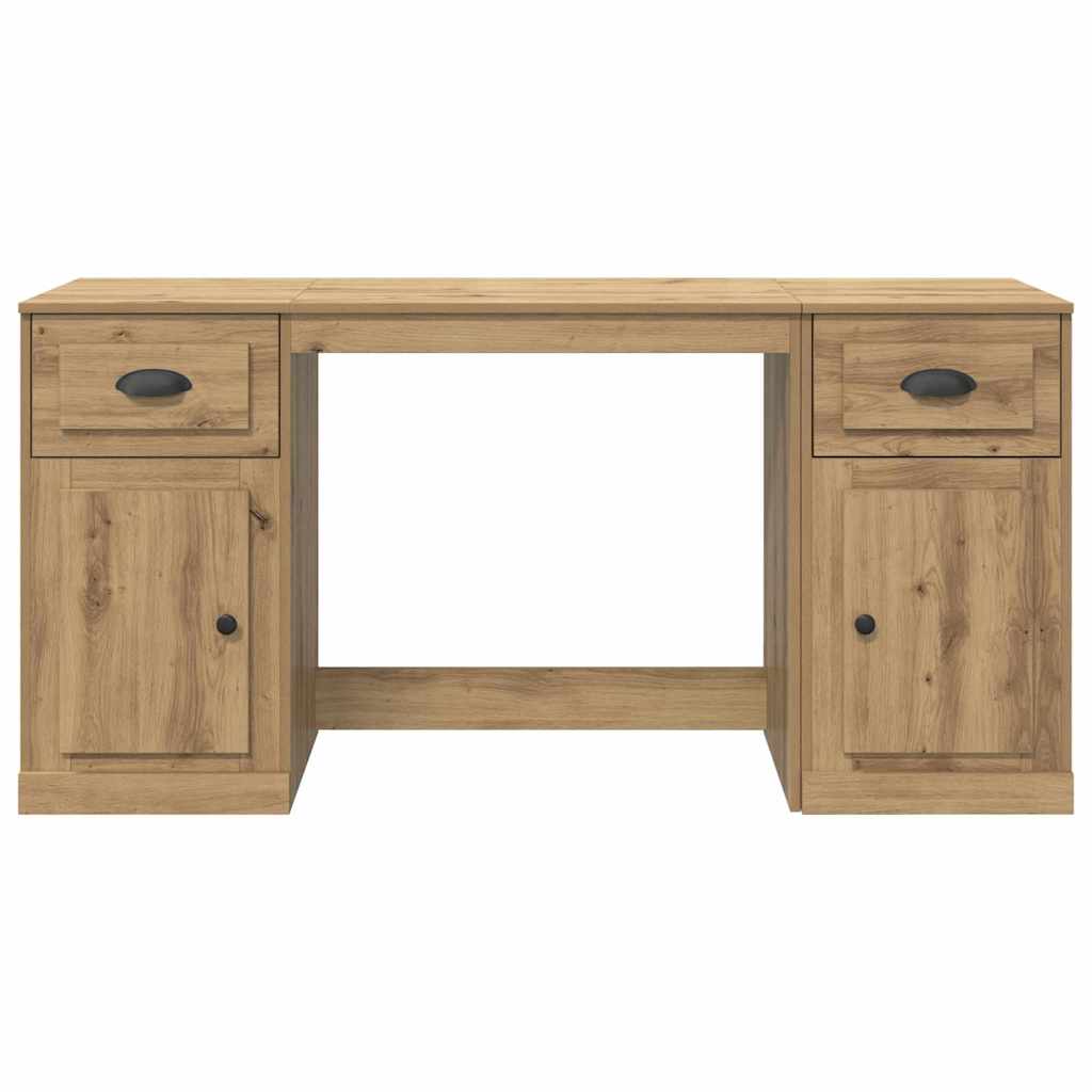 Skrivebord med skab Artisan Egetræ Konstrueret træ