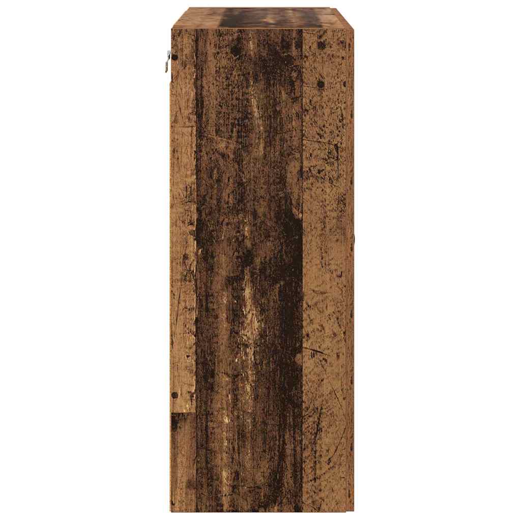 Væggeskabe 2 pcs Gammelt træ 69,5 x 34 x 90 cm Konstrueret træ