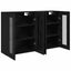 Væggeskabe 2 pcs Sort eg 69,5 x 34 x 90 cm Konstrueret træ