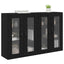 Væggeskabe 2 pcs Sort eg 69,5 x 34 x 90 cm Konstrueret træ