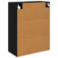 Væghængt skab 2 pcs Sort eg 69,5 x 34 x 90 cm Konstrueret træ