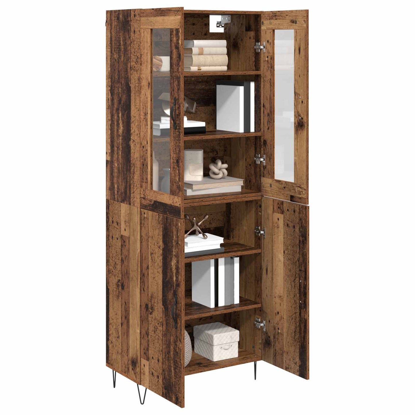 Highboard Gammelt træ 69,5 x 34 x 180 cm Konstrueret træ