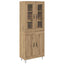 Highboard Artisan Egetræ 69,5 x 34 x 90 cm Konstrueret træ
