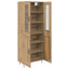 Highboard Artisan Egetræ 69,5 x 34 x 90 cm Konstrueret træ
