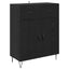 Highboard med skuffe Sort eg 69,5 x 34 x 90 cm Konstrueret træ