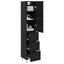 Highboard med skuffe Sort eg 34,5 x 34 x 90 cm Konstrueret træ