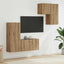 TV-skab 4 pcs Artisan Egetræ Konstrueret træ