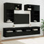 TV Vægmonteringer 6 pcs Artisan Egetræ Konstrueret træ
