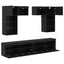 TV Vægmonteringer 6 pcs Artisan Egetræ Konstrueret træ