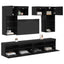TV Vægmonteringer 6 pcs Artisan Egetræ Konstrueret træ