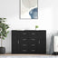 Sideboards Corona 2 pcs Sort eg 59 x 39 x 80 cm Konstrueret træ