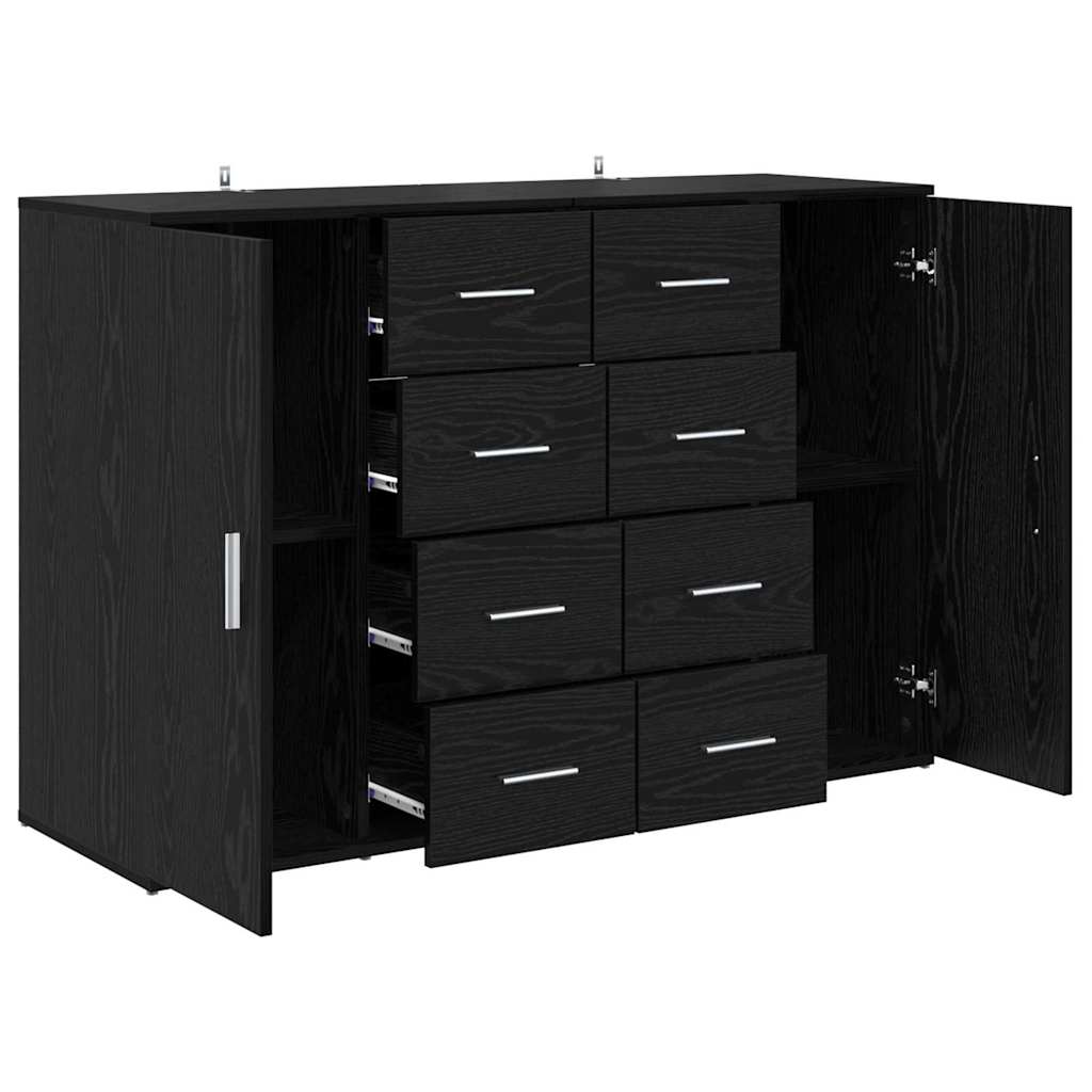Sideboards Corona 2 pcs Sort eg 59 x 39 x 80 cm Konstrueret træ