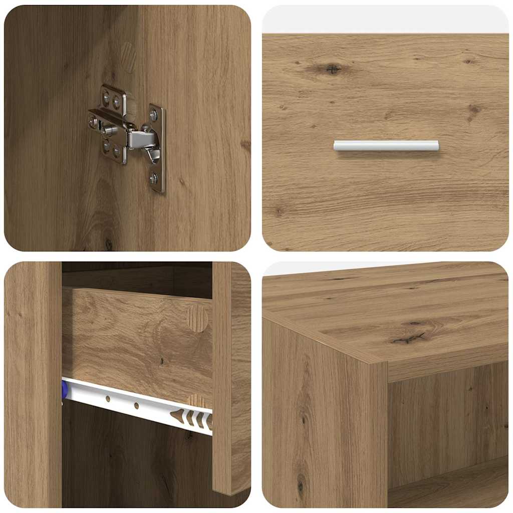 Highboard Artisan Egetræ 50 x 42,5 x 225 cm Konstrueret træ