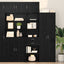 Highboard Sort eg 50 x 42,5 x 225 cm Konstrueret træ