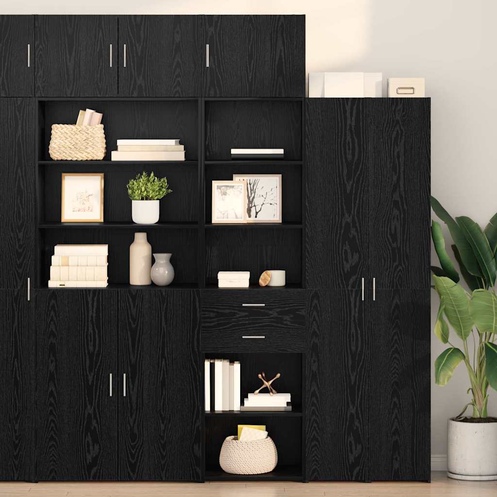 Highboard Sort eg 50 x 42,5 x 225 cm Konstrueret træ