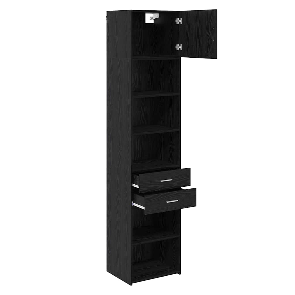 Highboard Sort eg 50 x 42,5 x 225 cm Konstrueret træ